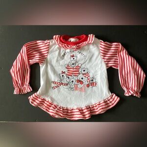 Vintage Candlesticks (brand) kids Top Dress pajama party Christmas Holiday.